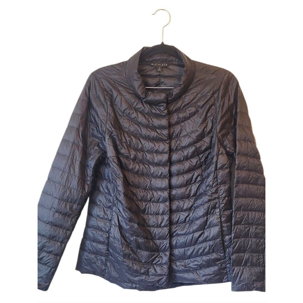 Athleta Women's Black Quilted Packable Down Puffer Jacket Size S